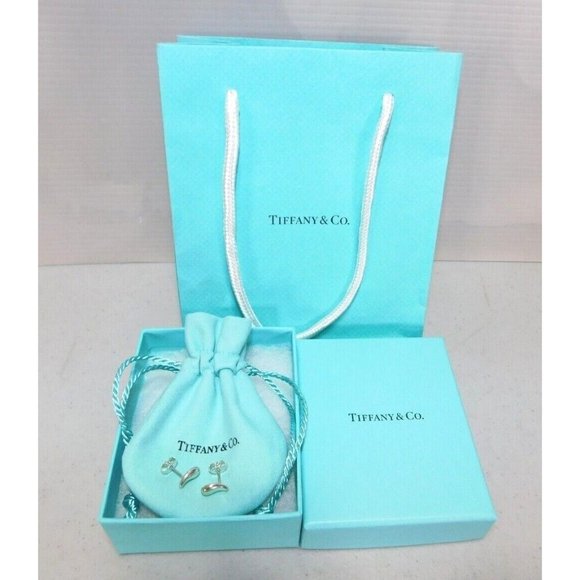 Tiffany & Co. Jewelry - TIFFANY & Co Elsa Peretti silver bean earnings with original box and bag